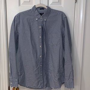 J. Crew Men’s Slim Fit Blue Gingham Oxford